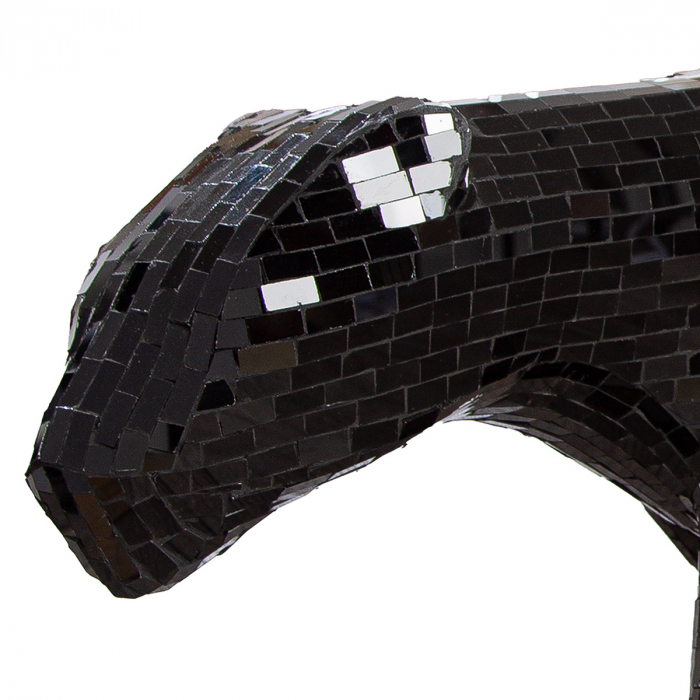 Figurină, Pantera, Black Disco, Fibră de sticlă, Oglindă de sticlă, negru, PU 1, L. 27 cm, L. 116 cm, H. 50 cm [2]