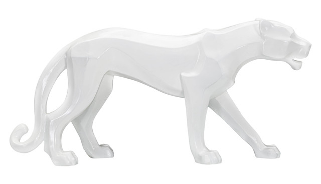 Figurina Panther, Rasina, Alb, 32.5x70x18 cm [2]