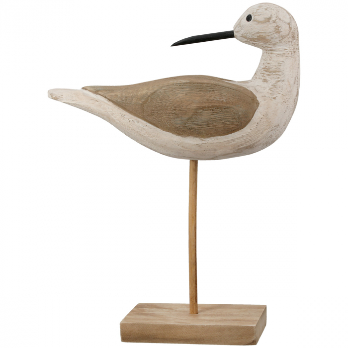 Figurină, Pasăre, Lemn, alb, PU 2, L. 8 cm, L. 24 cm, H 31 cm [4]