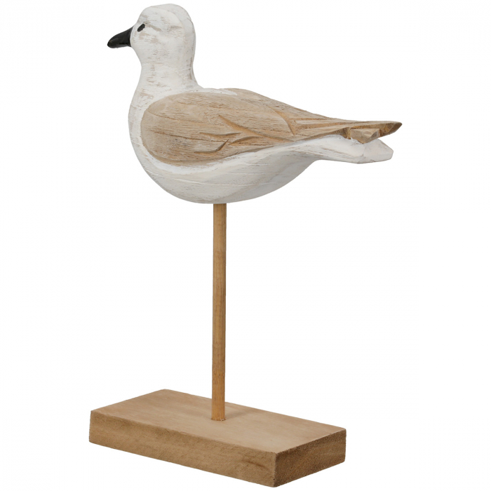 Figurină, Pasăre, Lemn, alb, PU 3, L. 8 cm, L. 21 cm, H 26 cm [2]