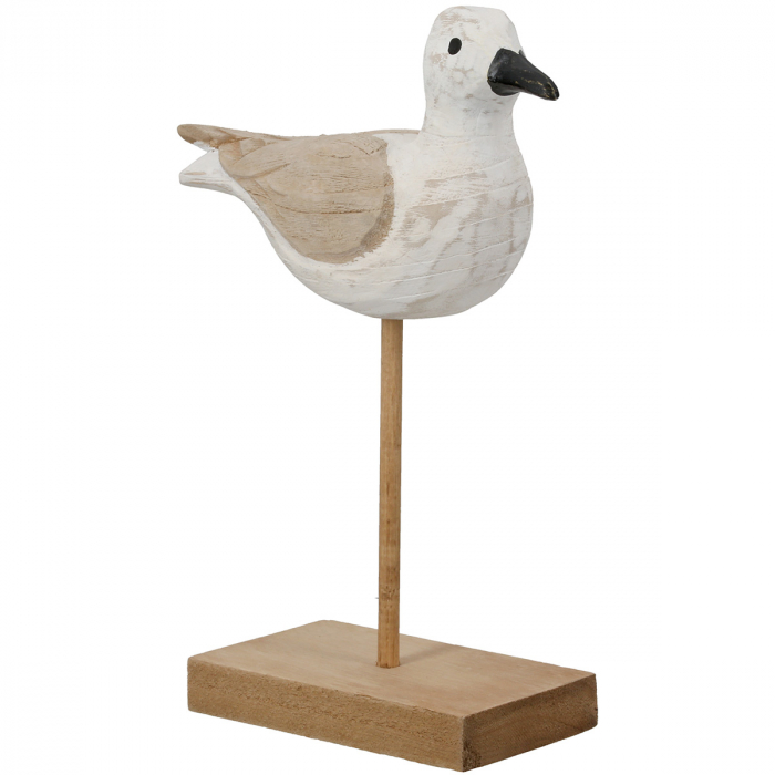 Figurină, Pasăre, Lemn, alb, PU 3, L. 8 cm, L. 21 cm, H 26 cm [4]
