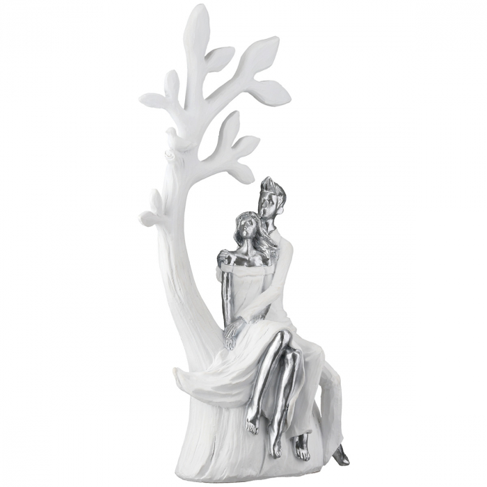 Figurină, Pereche, Rășină sintetică, alb, PU 2, L. 7 cm, L. 10 cm, H 23 cm [3]
