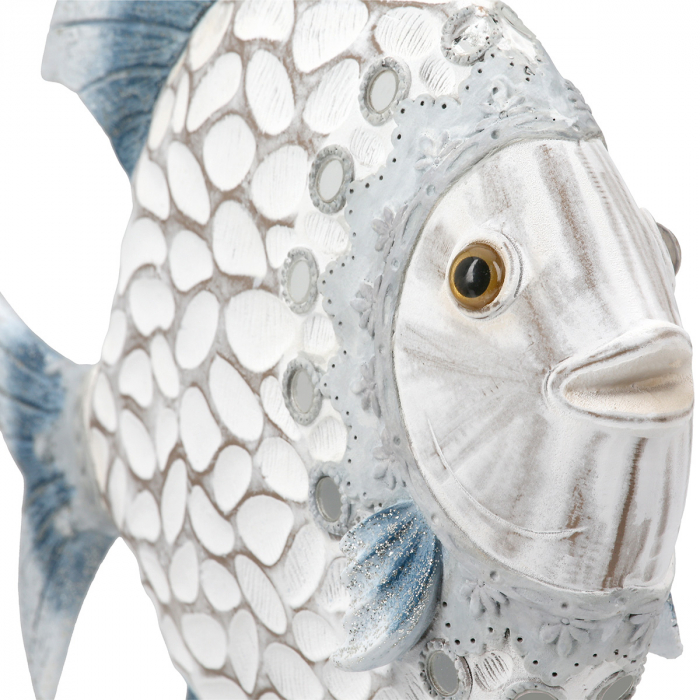 Figurină, Pește, Azuro, Polirășină, alb, PU 2, L. 7 cm, L. 22 cm, H. 17 cm [2]