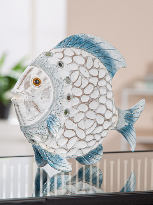 Figurină, Pește, Azuro, Polirășină, alb, PU 2, L. 7 cm, L. 22 cm, H. 17 cm [3]