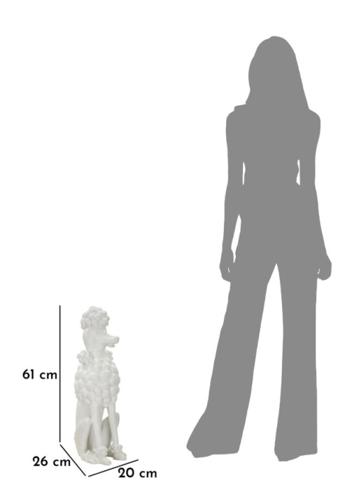 Figurina, Pudel alb 20x26x61 cm [8]