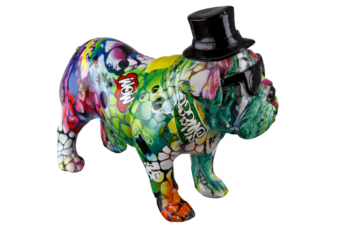 Figurina Pug Street Art, Rasina, Multicolor, 23x17x9 cm [2]