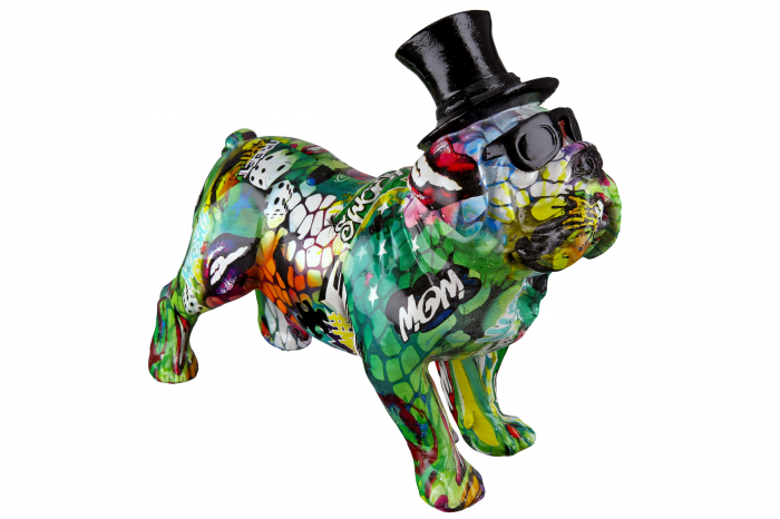 Figurina Pug Street Art, Rasina, Multicolor, 27x24x10 cm [7]