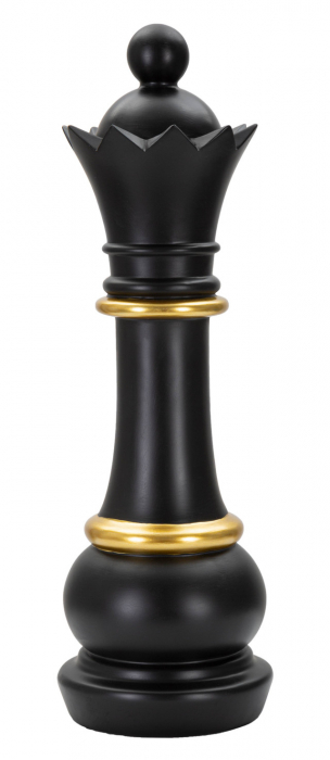 Figurina Queen, Rasina, Negru/Auriu, 50x15x15 cm [2]