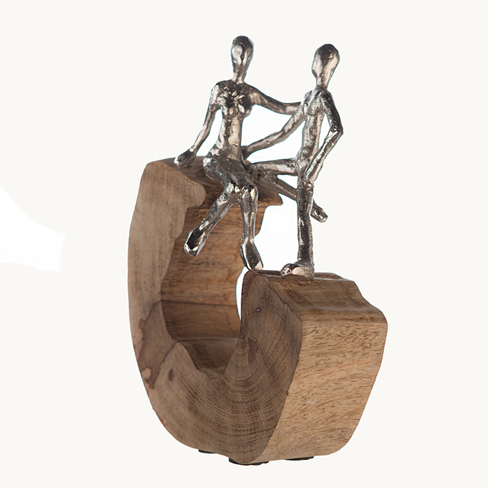 Figurina SECURED, lemn/aluminiu, 27X25X9 cm [4]