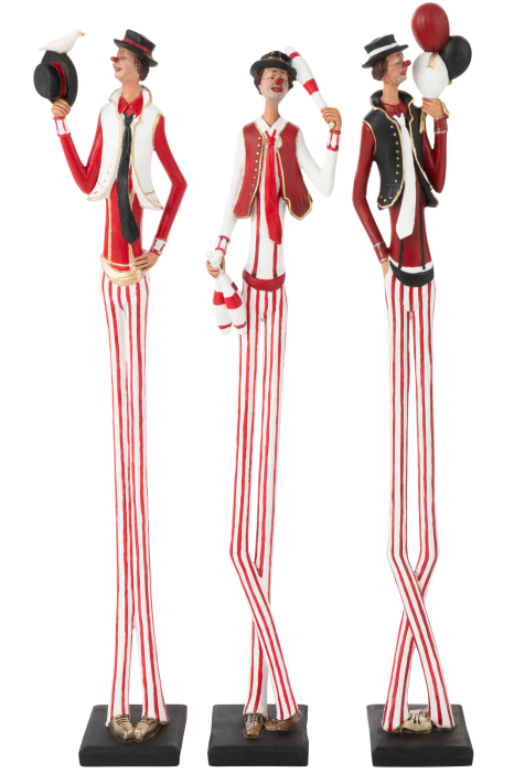 Figurina, Set de 3 clovni gigant din polirasina multicolor, L [2]