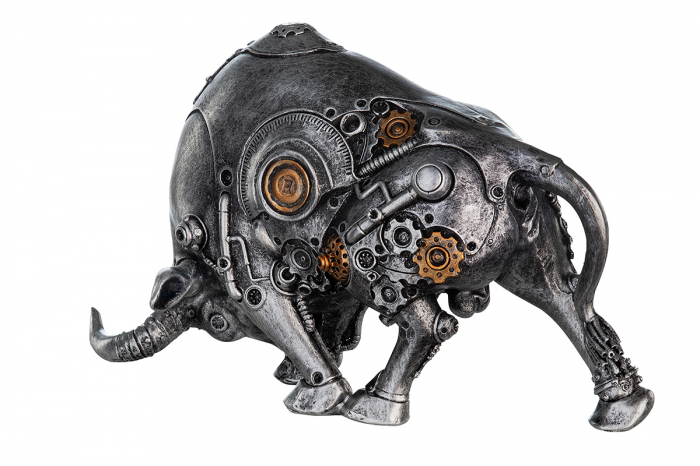 Figurina Steampunk Bullfight, Rasina, Argintiu/Auriu, 22x14x11 cm [2]
