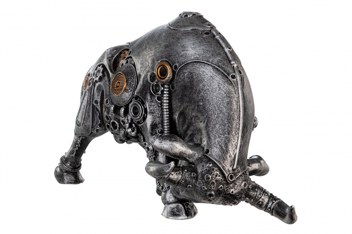 Figurina Steampunk Bullfight, Rasina, Argintiu/Auriu, 22x14x11 cm [3]
