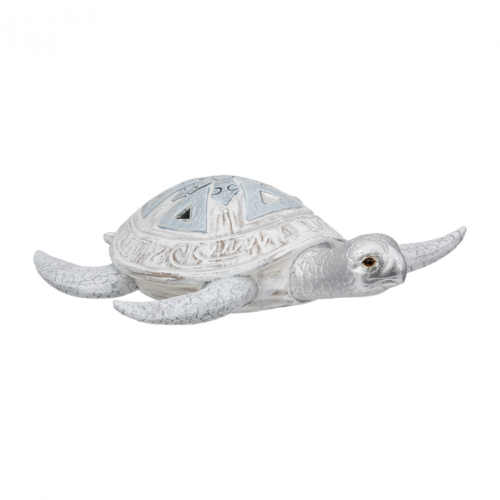 Figurină, Țestoasă, Azuro, Polirășină, alb, PU 2, L. 26 cm, L. 24,5 cm, H. 8 cm [2]