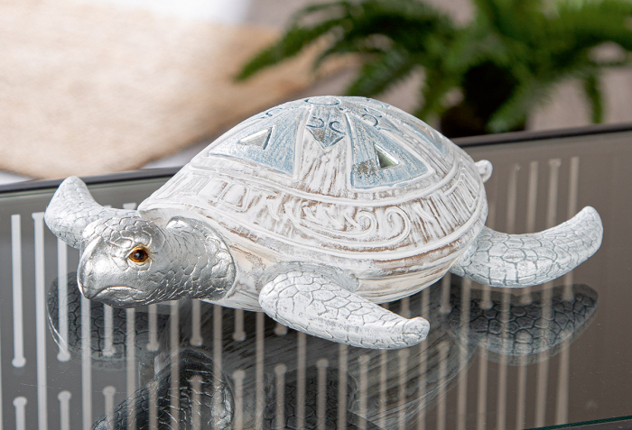 Figurină, Țestoasă, Azuro, Polirășină, alb, PU 2, L. 26 cm, L. 24,5 cm, H. 8 cm [4]