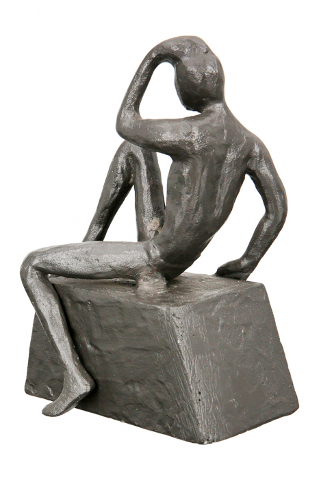 Figurina Thinking, Fier, Gri, 6x10x14 cm [3]
