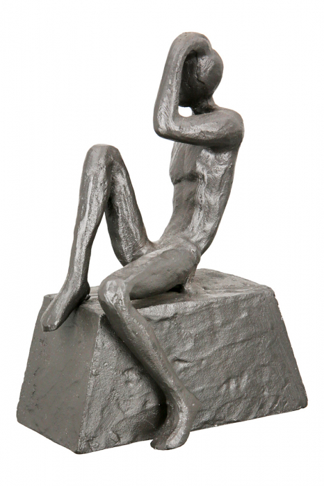 Figurina Thinking, Fier, Gri, 6x10x14 cm [2]
