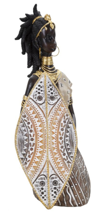 Figurina, Tribal Masai cu scut cm 13,5x9x24,5 [2]