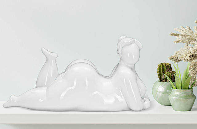 Figurina Woman Yoga, Rasina, Alb, 16x32x16 cm [14]