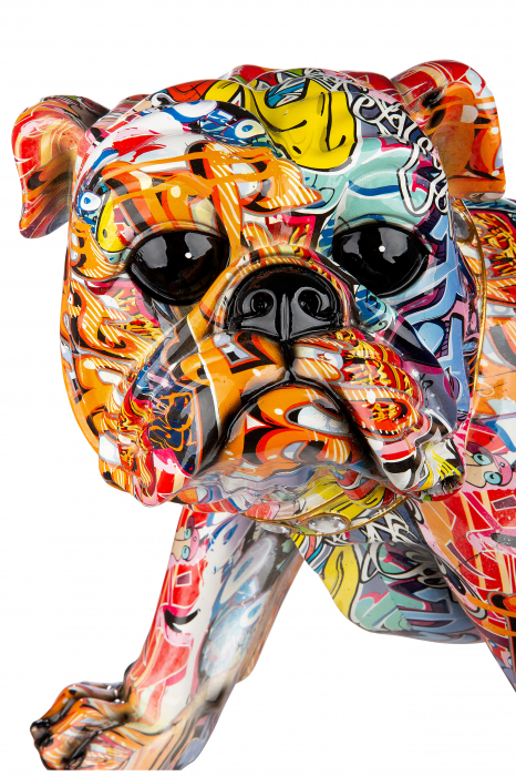 Figurina XL Pug Street Art, Rasina, Multicolor, 75x40x36 cm [3]