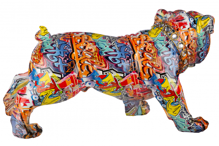 Figurina XL Pug Street Art, Rasina, Multicolor, 75x40x36 cm [4]