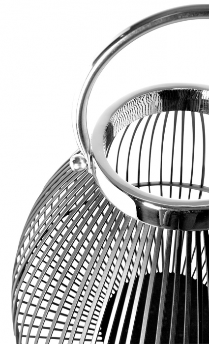 FLIX, Felinar, vopsit cu pulbere neagră, mâner nichel, h. 27 cm, d. 29 cm [4]