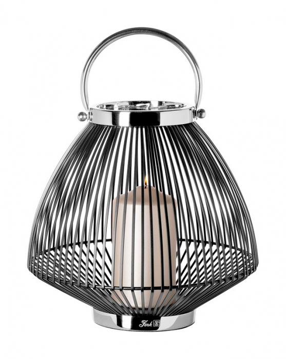 FLIX, Felinar, vopsit cu pulbere neagră, mâner nichel, h. 27 cm, d. 29 cm [2]