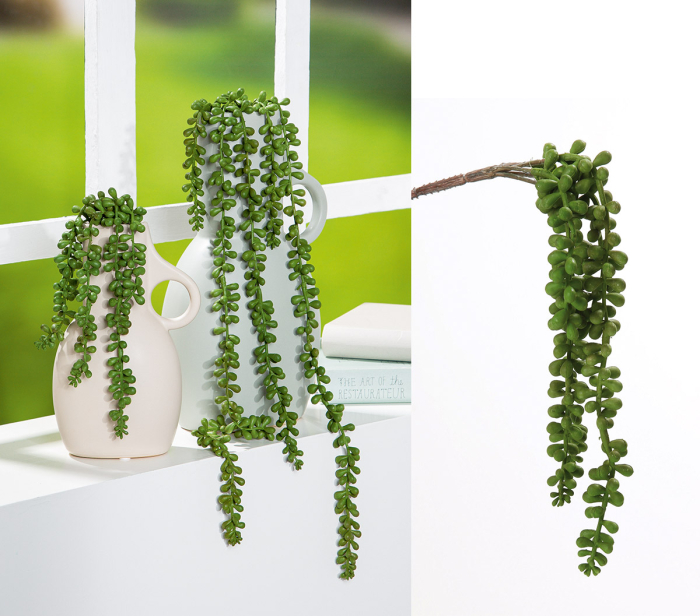 Floare artificiala, Accessories Senecio, verde, rasina, 8 x 8 x 51 cm [2]