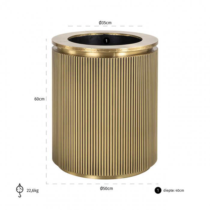 Suport pentru flori Ironville 50Ø (Auriu) [2]
