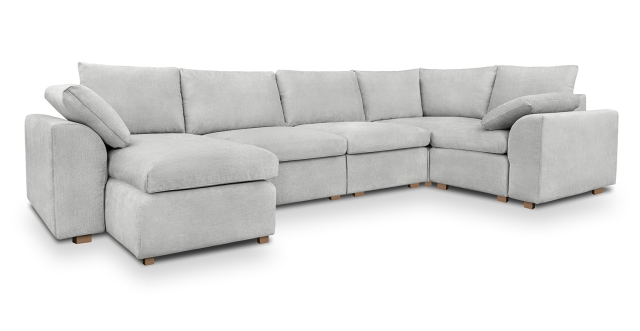 Fluffy canapea fixa U modulara [2]