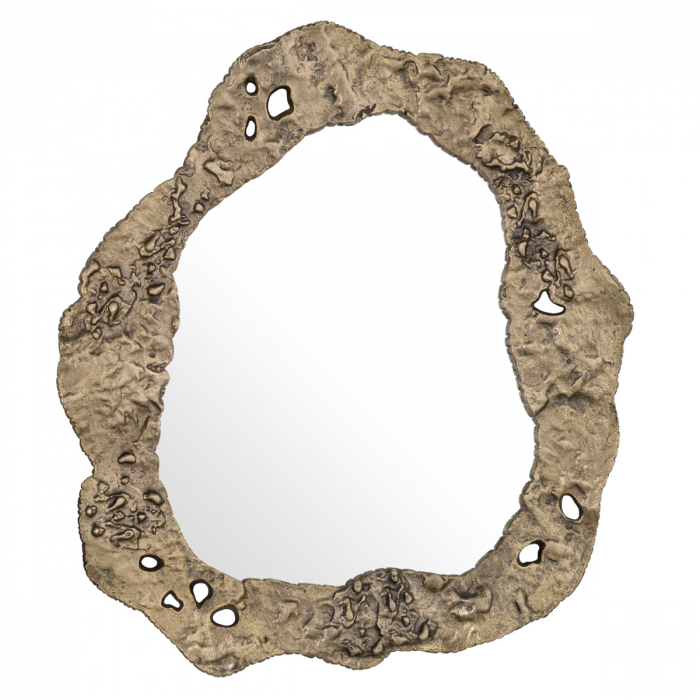 Foggia, set de 2 oglinzi, finisaj din alamă cu aspect vintage [4]