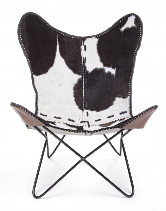 Fotoliu Buffalo, Otel/Poliester, Alb/Negru, 68x70x93 cm [3]