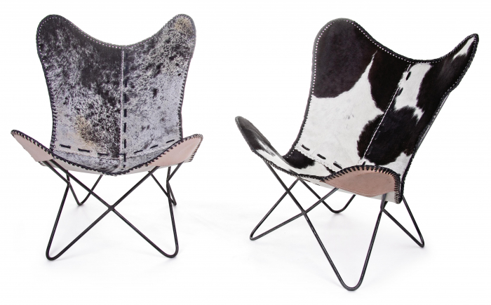 Fotoliu Buffalo, Otel/Poliester, Alb/Negru, 68x70x93 cm [5]