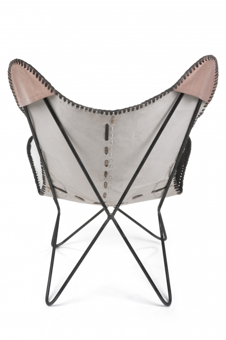 Fotoliu Buffalo, Otel/Poliester, Alb/Negru, 68x70x93 cm [6]