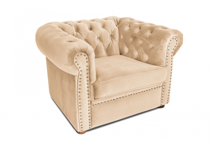 Fotoliu Chesterfield, Bej, 94x80x86 cm [2]