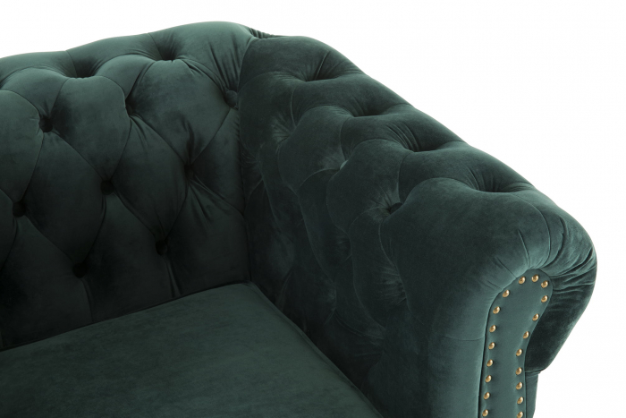 Fotoliu Chesterfield, Verde, 94x80x86 cm [5]