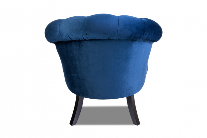 Fotoliu Filip chesterfield, albastru, spuma/catifea/lemn, 87x78x83 cm [4]