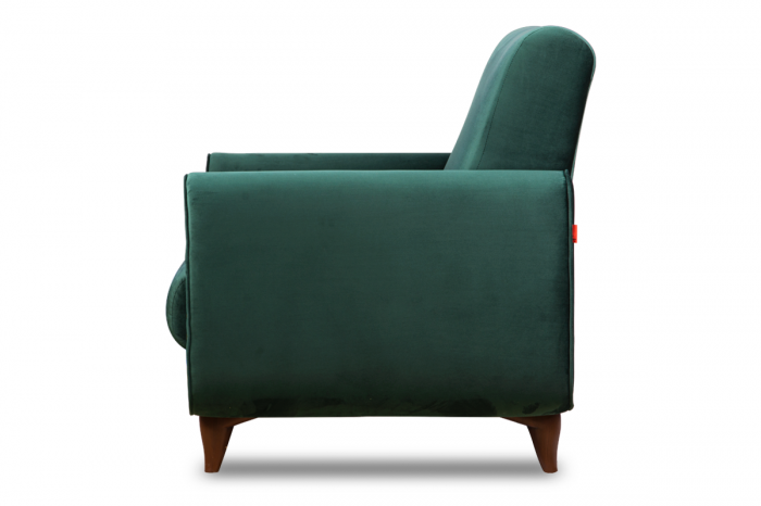 Fotoliu GUSTAVO, Lemn/Stofa, Verde cu striatii, 83x95x81 cm [7]