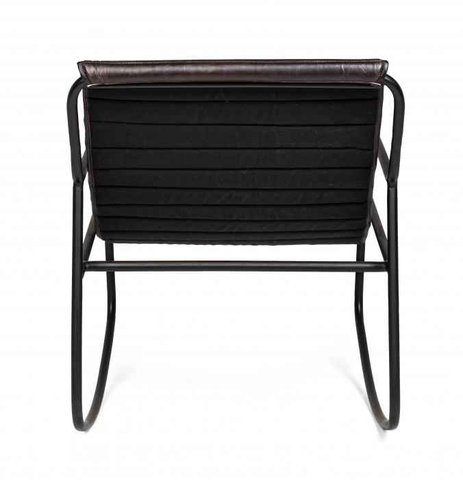 Fotoliu Calin, Otel/Poliester, Negru, 59x77x77 cm [7]