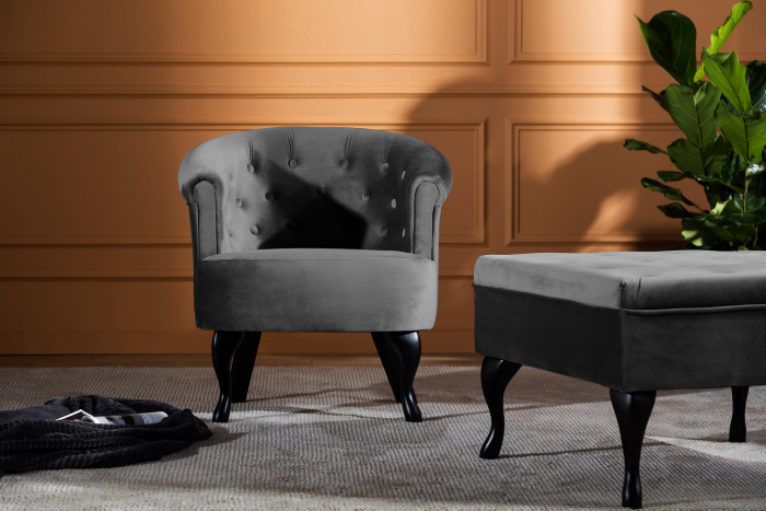 Fotoliu Mada, Gri inchis, 69xx74x65 cm [2]