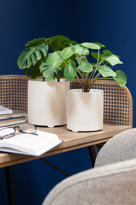 Ghiveci, Ceramica, Alb, 15x15x15.5 [5]