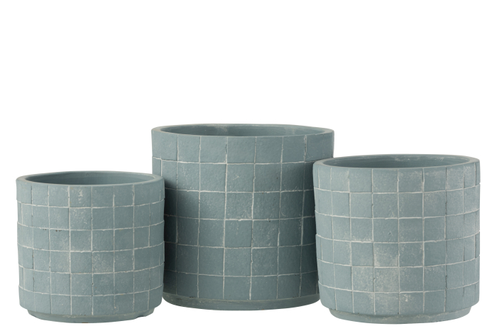 Ghiveci, Ceramica, Albastru, 16x16x14 [3]