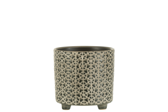 Ghiveci, Ceramica, Gri, 14x14x13.5 [2]