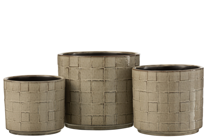 Ghiveci, Ceramica, Gri, 16.5x16.5x15 [2]