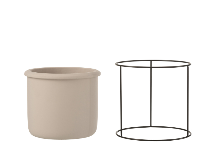 Ghiveci, Ceramica, Gri, 16x16x16.5 [2]