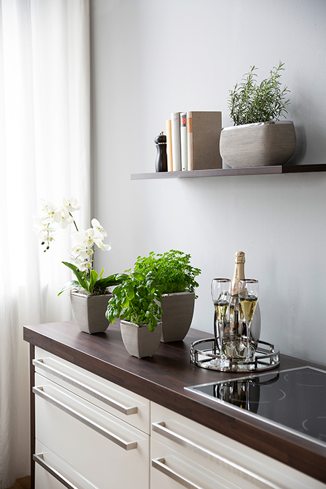 Ghiveci Endra, Ceramica, Maro deschis/Argintiu, 11x12.5x11 cm [6]