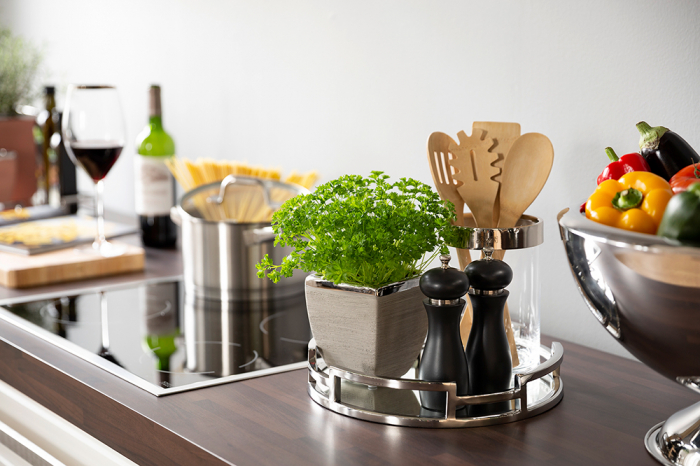 Ghiveci Endra, Ceramica, Maro deschis/Argintiu, 11x12.5x11 cm [2]