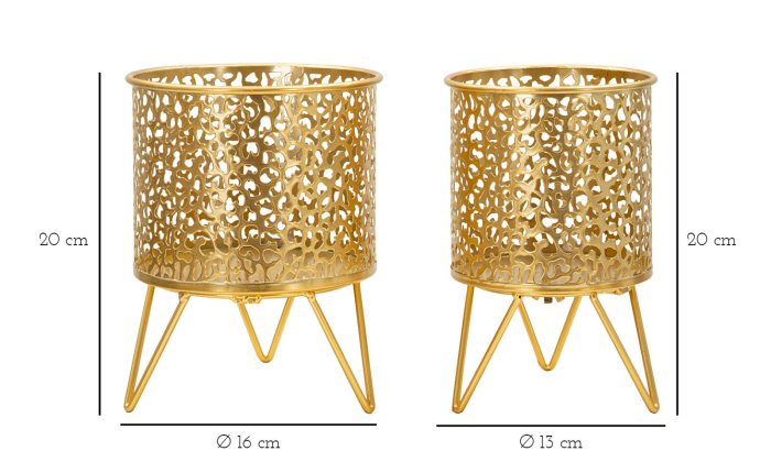 Ghiveci Glod, set 2, cm ø 16x20-13x20 [6]