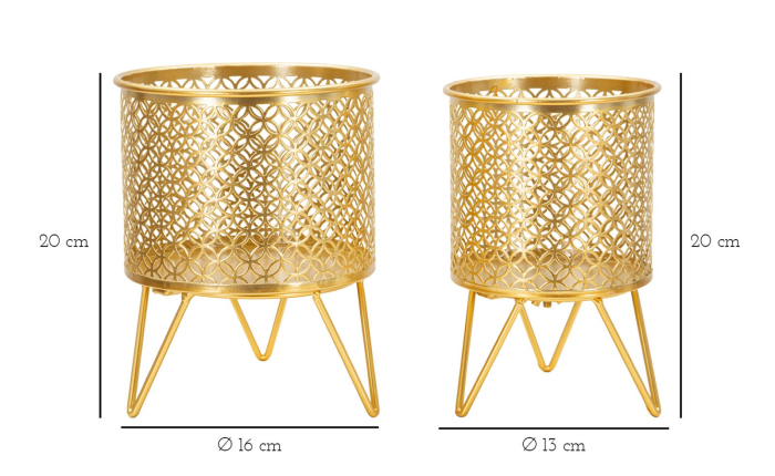 Ghiveci Glod, set 2, cm ø 16x20-13x20 [6]