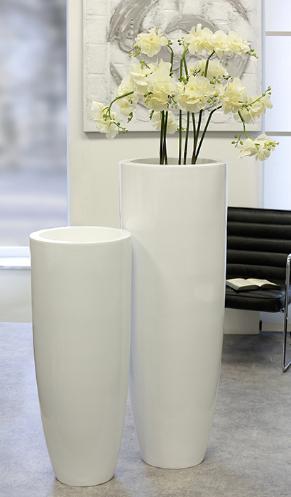 Suport ghiveci Konus, rasina/fibra de sticla, alb, 92x36 cm [5]