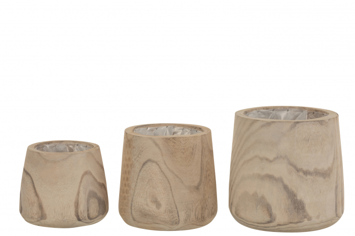 Ghiveci, Lemn, Natural, 26x26x23 cm [2]